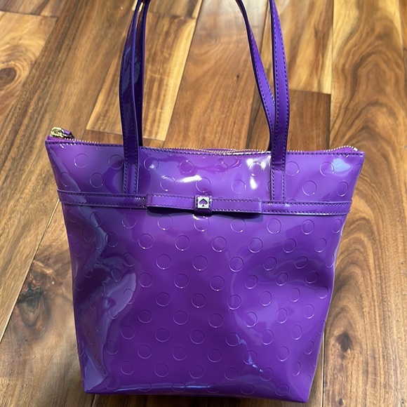 ❌SOLD❌Kate Spade Jeralyn Purple Polka Dot Bag - Picture 2 of 13